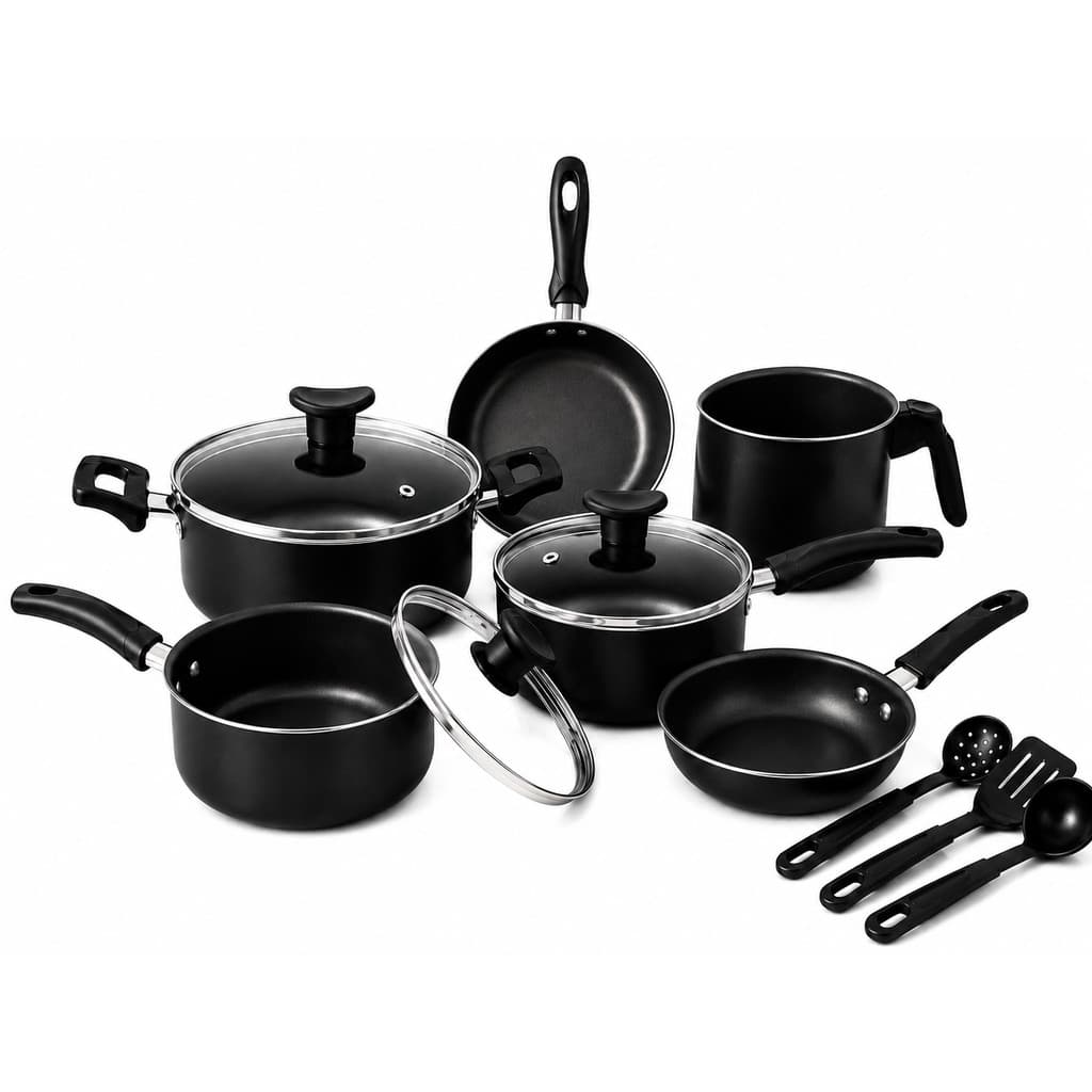 Jogo de Caçarolas Kit 9 Peças Antiaderente Dona Maria