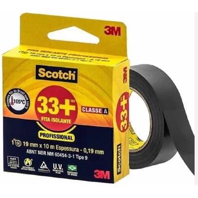 Fita Isolante Alta Tensão Scotch 23 Auto Fusão 19mm X 5m 0,19mm- 3M