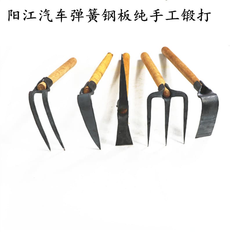 Enxada pequena para colheita de vegetais, aço puro, tamanho pequeno, três ou dois dentes, ancinho pequeno, escavação peq