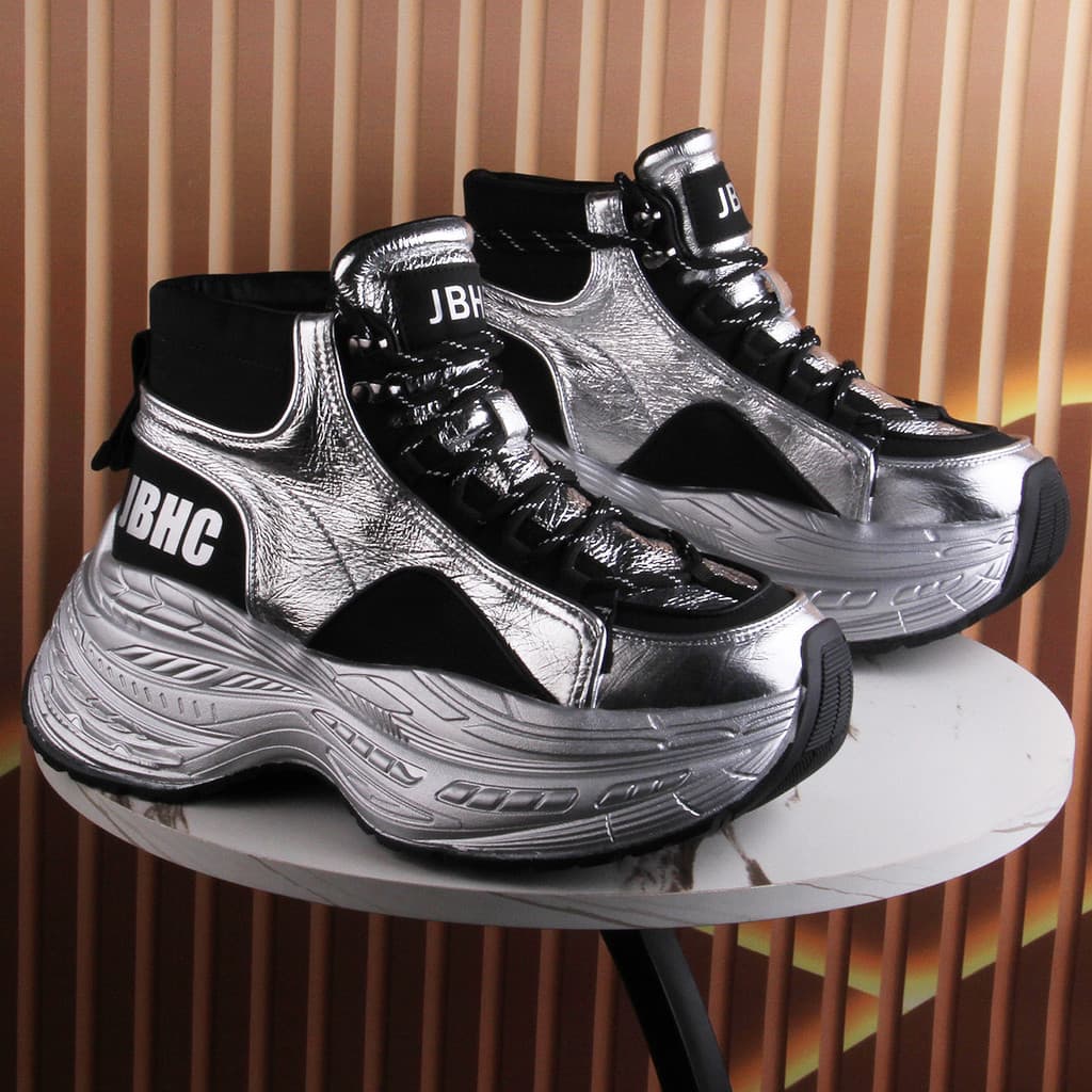 Prata tênis de alta qualidade masculino primavera respirável aumento interno esportes casuais papai sapatos masculinos l