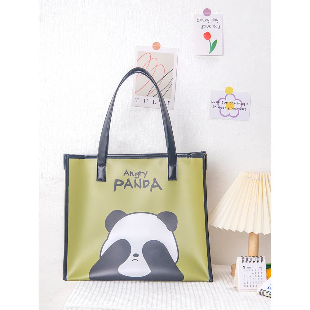 Shangxin @ olho @ cobrindo Panda pe fosco portátil geléia saco dos desenhos animados estilo bonito bolsa de mão All-Matc