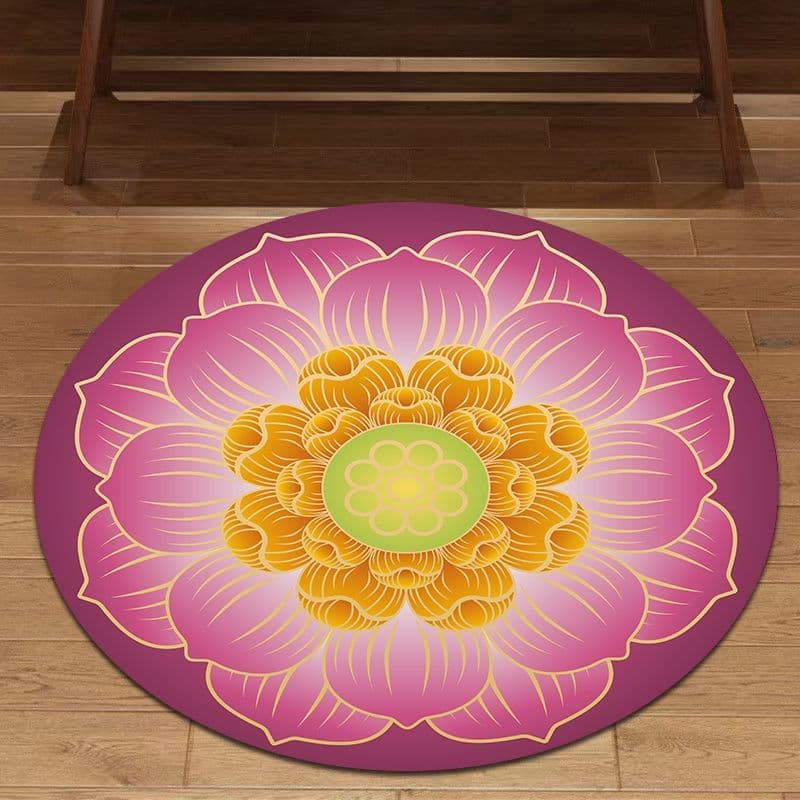 Tapete budista impresso de lótus para salão, almofada de adoração para ajoelhamento, almofada de meditação, almofada red