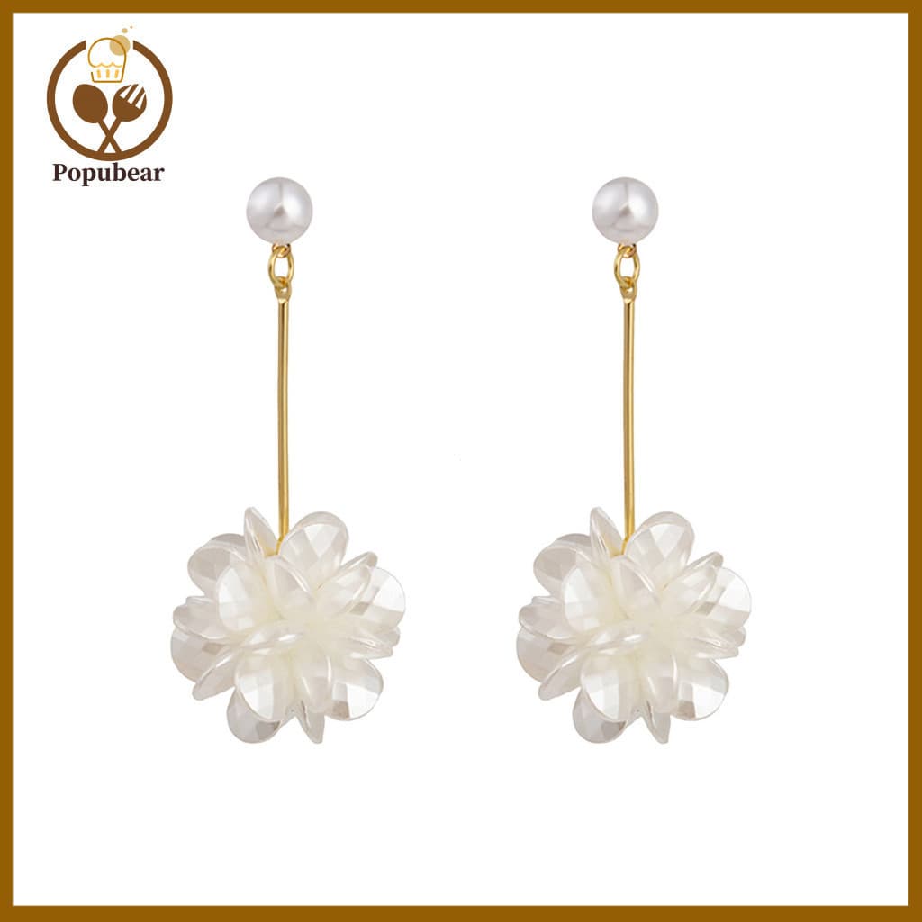 Brincos longos de estilo minimalista, com conchas, flores, strass e franjas, adequados para bailes, festas e casamentos,