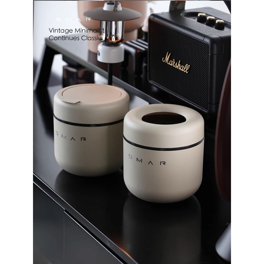 Lixeira de mesa fofa pequena de alta aparência 2025 novo estilo Mini mesa doméstica criativa coberta