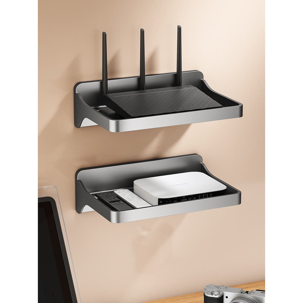 Rack de roteador sem perfuração luz gato wifi conjunto-caixa superior rack sala de estar câmera suporte de monitoramento