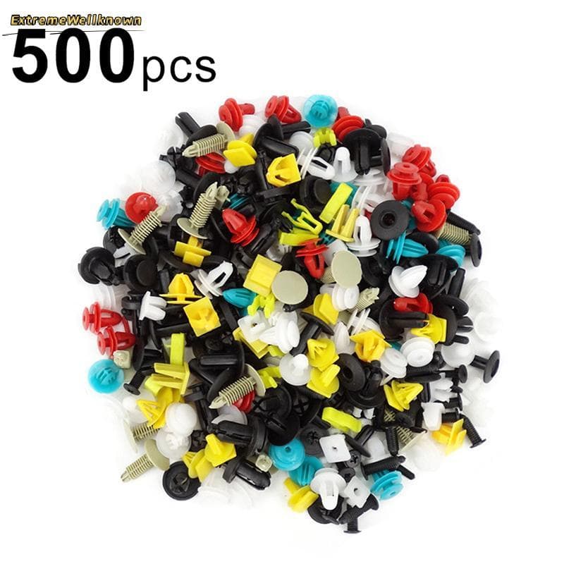500 Pçs/set Universal Carro Misto Vários Plástico Rebite Prendedor Porta Push Pin