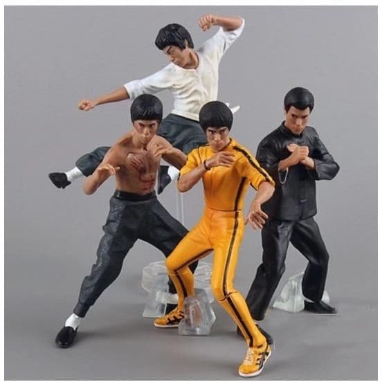 Bruce Lee Kung Fu 4pcs/set Figura Modelo De Brinquedos