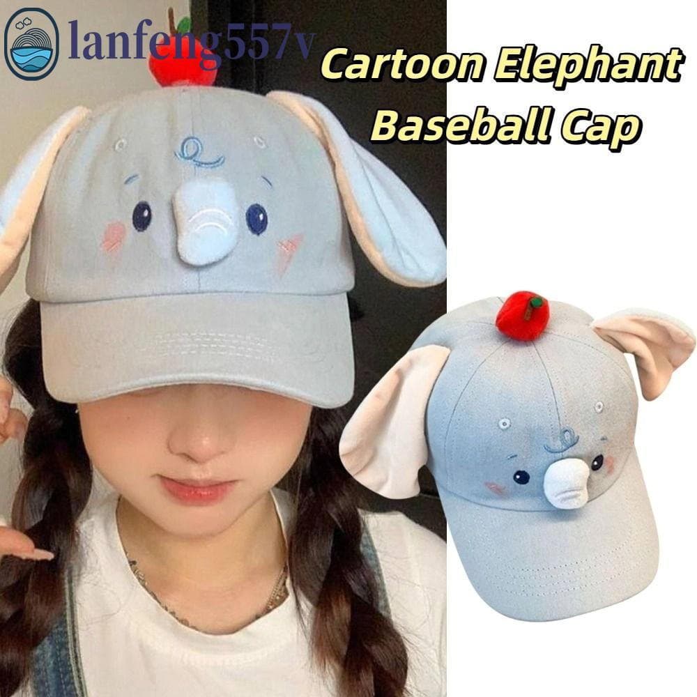 Boné De Pico LANFENG , Beisebol De Elefante Fofo Y2k , Chapéu De Sol Versátil De Animais Casuais De Desenho Animado Ao A