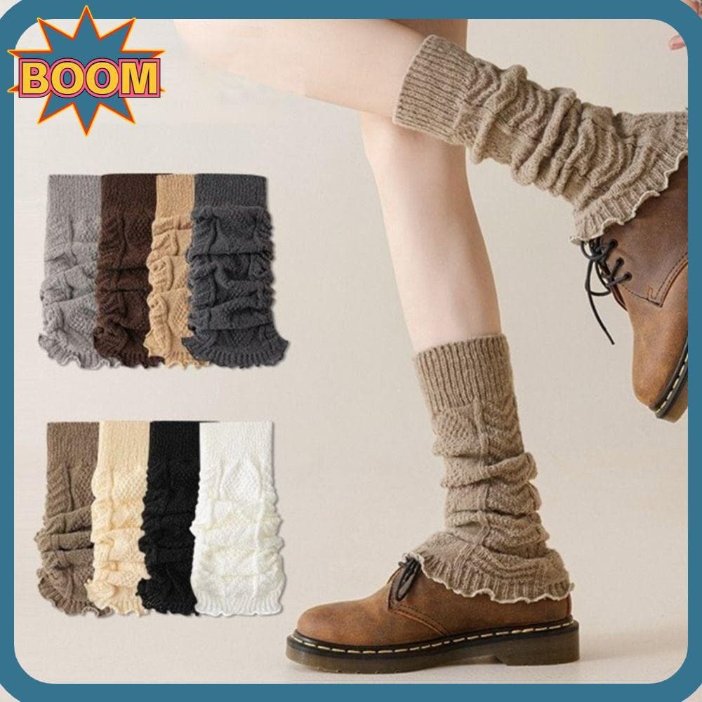 Meias de Tricô BOOM Lolitas, Polainas de Tricô Fofas e Doces, Botas para Mulheres e Meninas M2RU