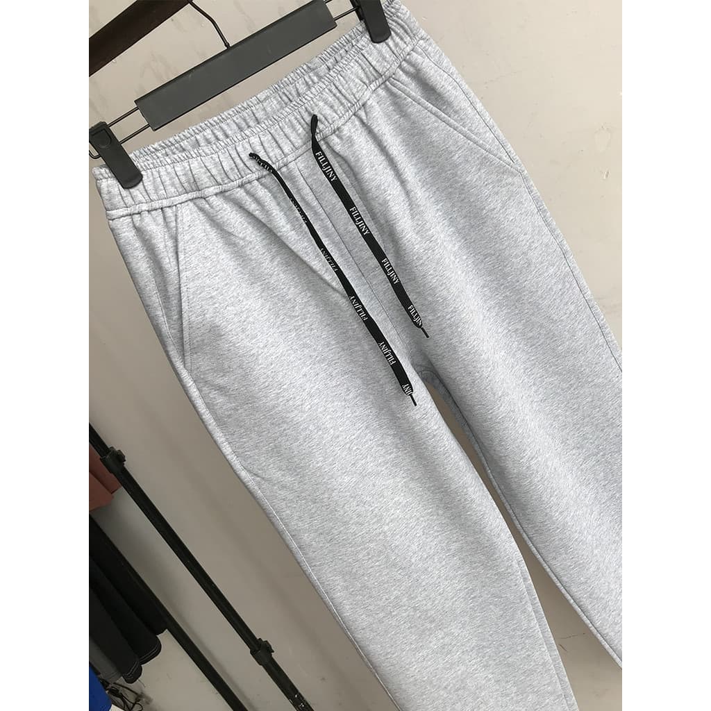 Fergeni primavera outono calças casuais masculinas retas All-Match calças de malha Sweatpants calças esportivas c