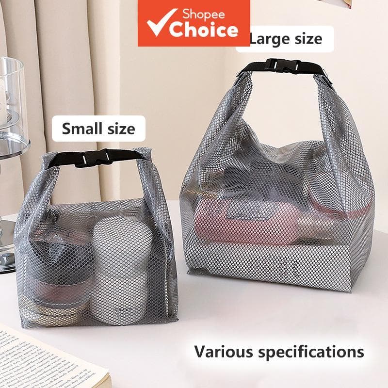 Grande capacidade, à prova d'água, bolsa de compras estética com fecho de pressão, portátil, para viagem, nécessaire de