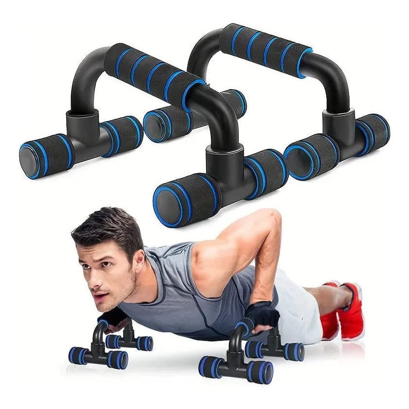Barra De Apoio Flexão De Chão Treino Musculação Portatil
