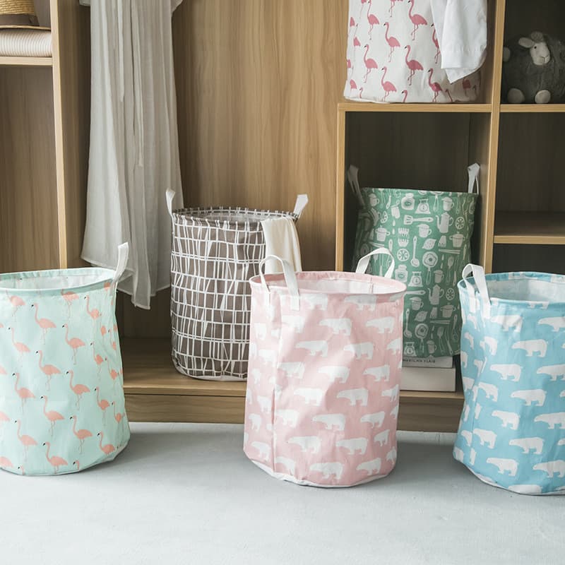 [Estoque pronto] Cesto de roupas sujas simples estilo nórdico Cesto de armazenamento de tecido Cesto de roupa suja para