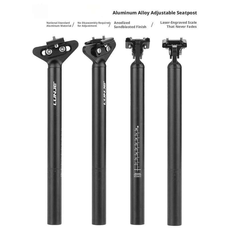 LUNJE novo tubo de selim para bicicleta em liga de alumínio ajustável 27,2/31,6mm