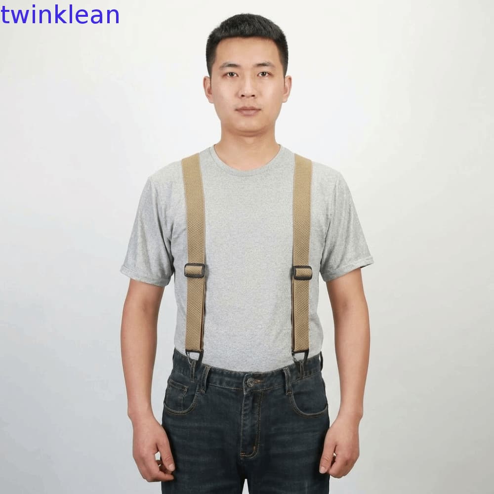 Suspensórios Tipo X TWINKLEAN , Resistentes Com 4 Fechos De Pinça , De Trabalho , 3.8 Cm De Largura