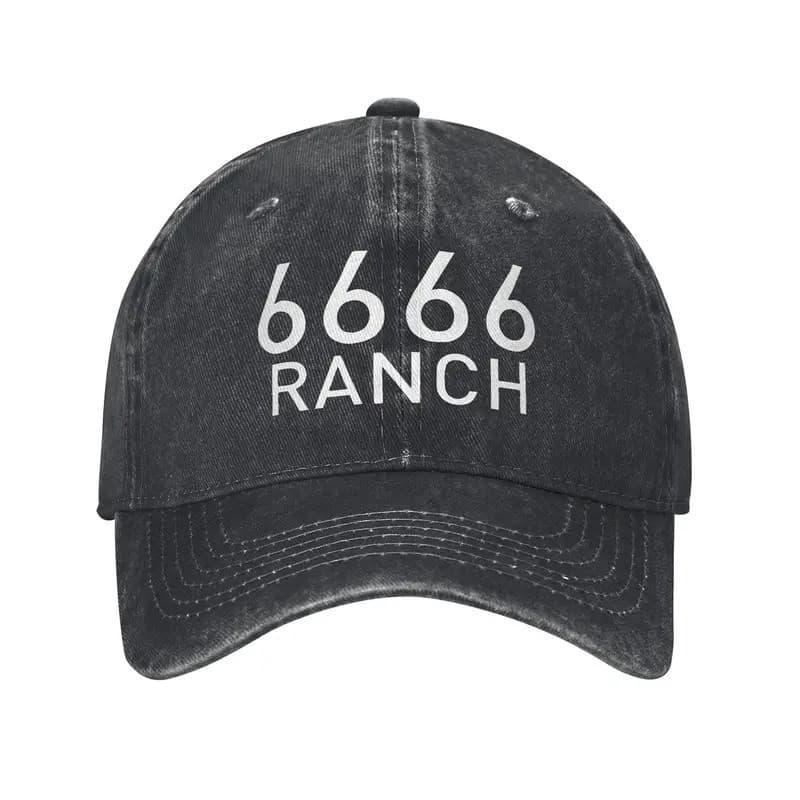 6666 Ranch Four Sixes Bonés De Beisebol Vintage Desgastados Animais Lavados Pastagem Chapéus De Treino Ao Ar Livre Para