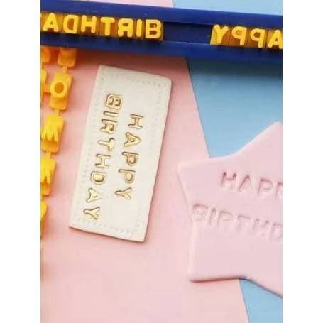 Mini Carimbo Marcador Letras e Números para  Confeitaria Biscoitos Doces Pasta Americana Artesanato Biscuit Lembrancinha