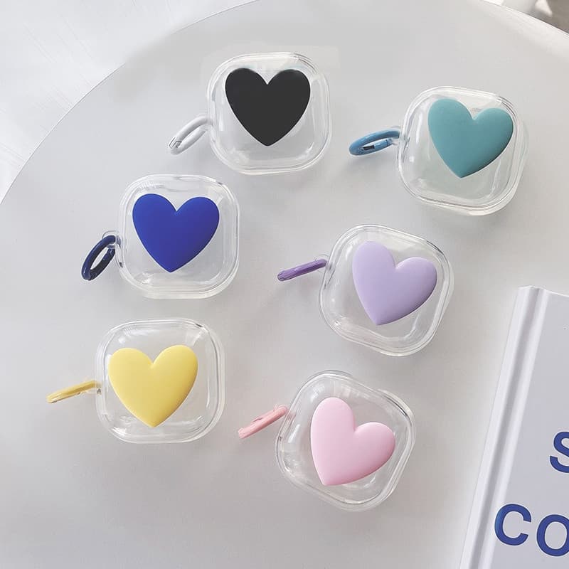 Compatível com Samsung Galaxy Buds Live/2/Pro/FE, Capa Protetora Transparente de TPU Silicone para Fones de Ouvido AD04