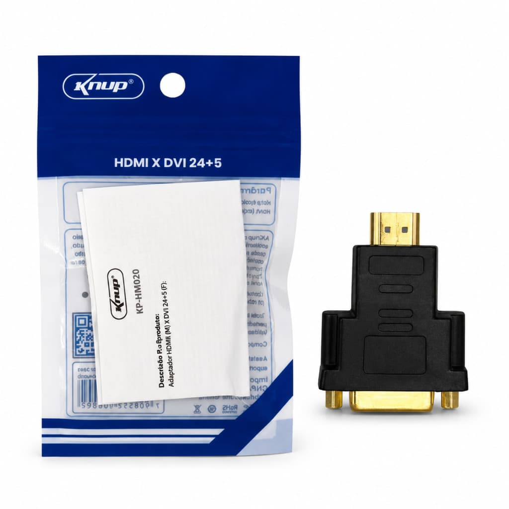 Adaptador Conversor Knup HDMI para DVI 24+5 KP-HDM020