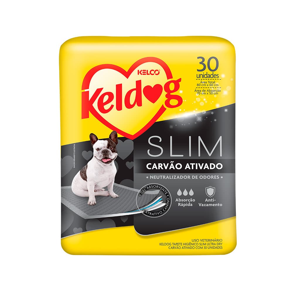 Tapete Higiênico Slim Ultra Dry Carvão Ativado – 30 Unidades