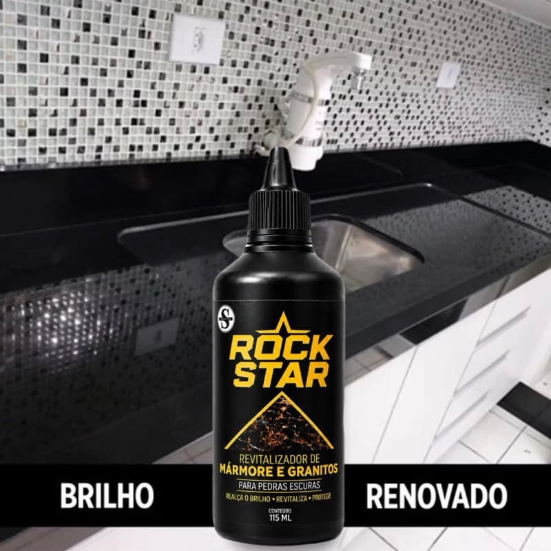 Limpa Renova Granito Mármore Super Brilho Intensificador De Cor Rock Star