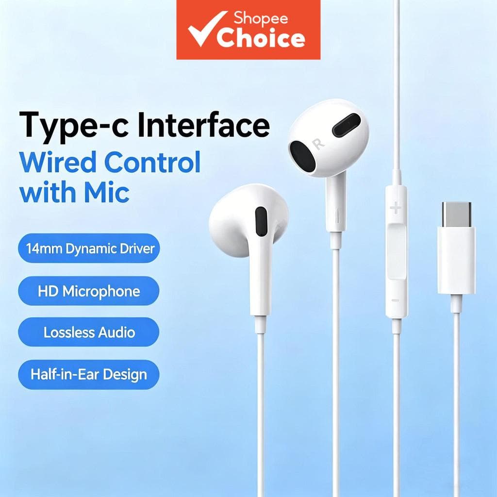 Fones De Ouvido De Alto Desempenho Com Fio Microfone Intra-Auricular Para Jogos Móveis Tipo C De Baixa Latência Karaokê