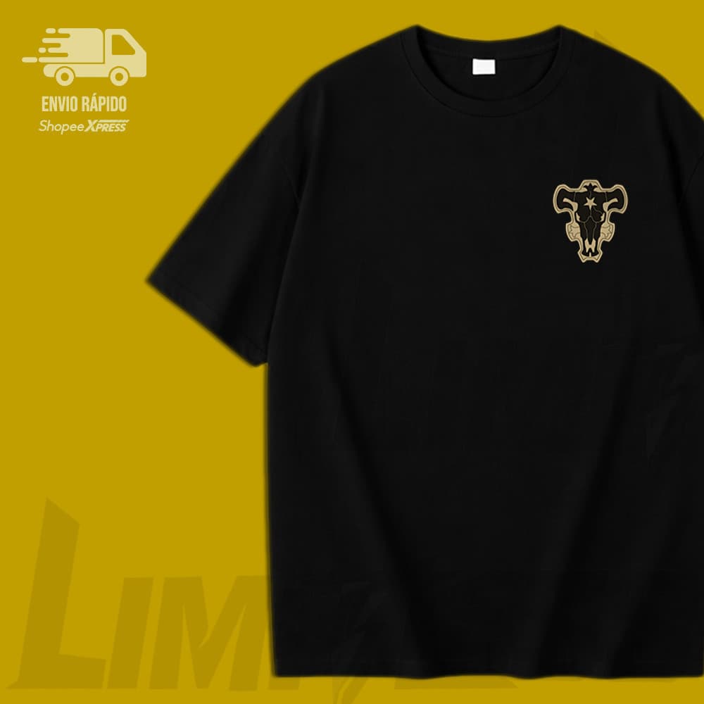 Camiseta Anime Black Clover Bulls Cavaleiros Mágicos Unissex 100% Algodão  Envio Rápido