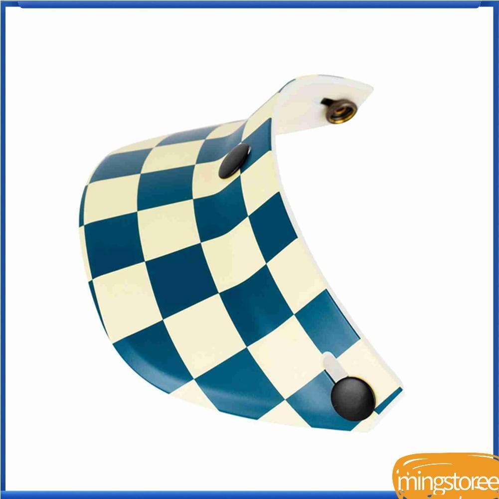 mingstoree.br aqxreight Capacete 3/4 Open Sun para Capacetes Faciais com Design Retro Produção Leve (azul e branco)