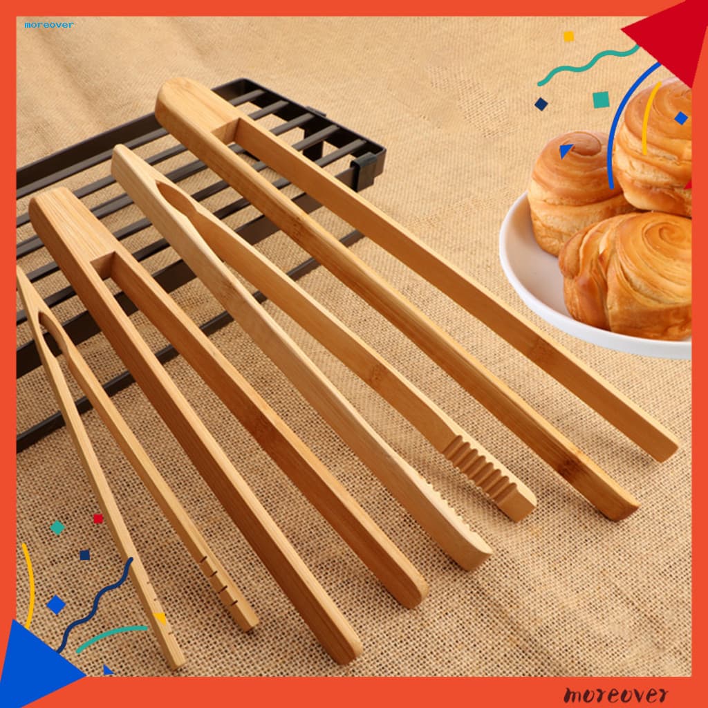 Mais Pinças Magnéticas Para Alimentos De Bambu Utensílios De Cozinha Fáceis De Usar Torradas Cozinhar-Clipes Pão De Baco