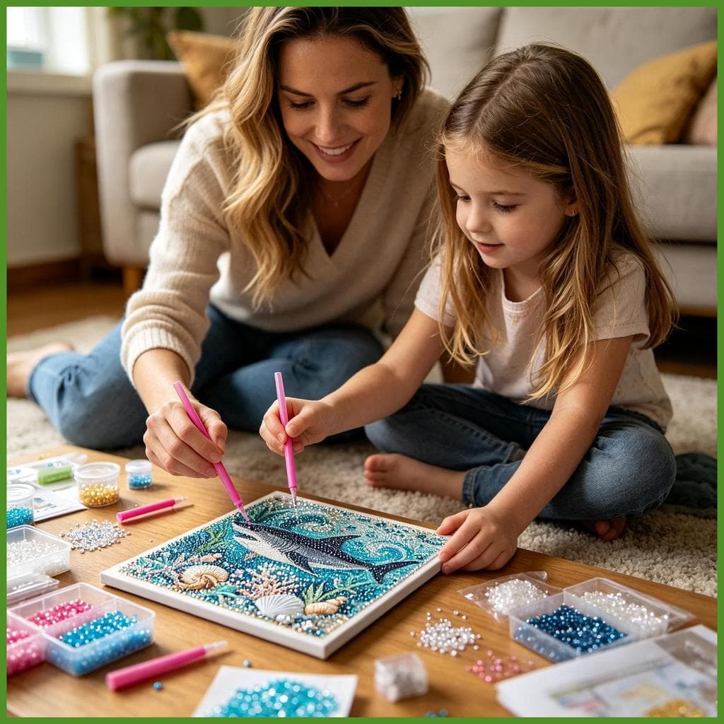 Kits De Arte De Strass Para Adultos 3D Coastal Pearl Sparkling Craft Decoração De Parede Kit De Pintura luopsbr