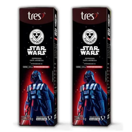 Kit 20x Cápsulas Star Wars Darth Vader Dark Side 3 Corações