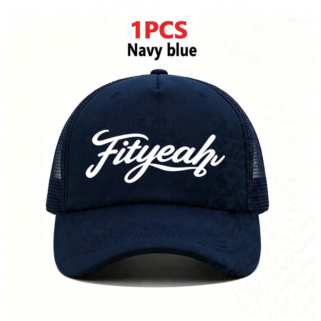 Fityeahu trucker hat Trendy snapback Boné Para Homens Mulheres Etiqueta Caminhoneiro Chapéu De Malha Respirável De Beise