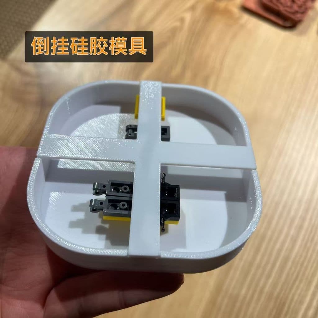Molde de Silicone Invertido para Caixa Suspensa para Decorações de Mesa Artesanais, Molde para Fundição de Resina para O