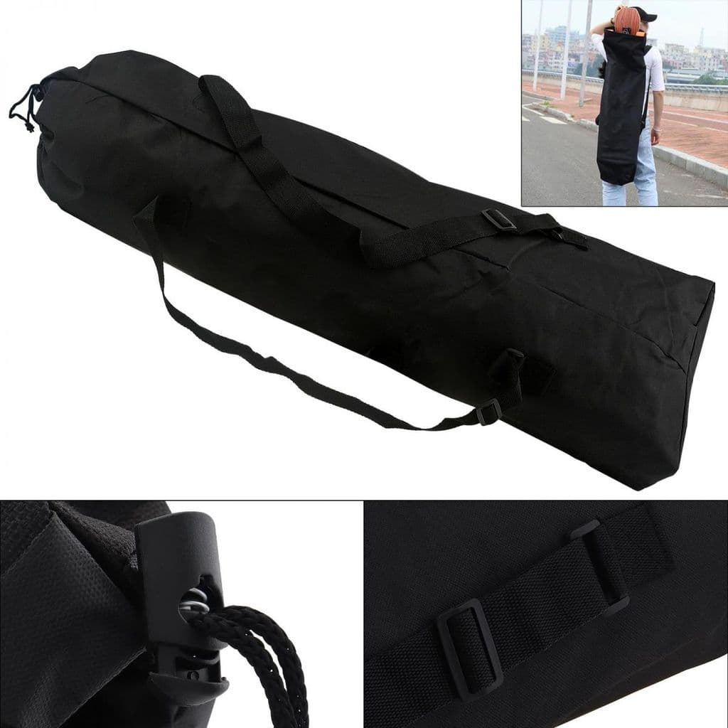 Mochila Impermeável Ajustável Para Skate Penny Board , Preta