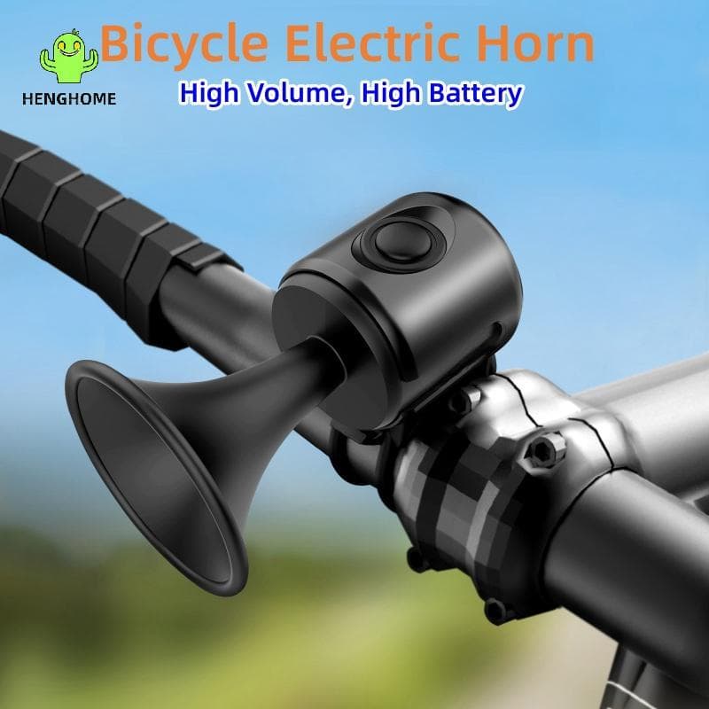 HENGHOME Sino De Bicicleta Buzina Eletrônica Som De Aviso Alto ABS 120db Elétrico De Segurança IPX4 Anel De Alarme De-Fa