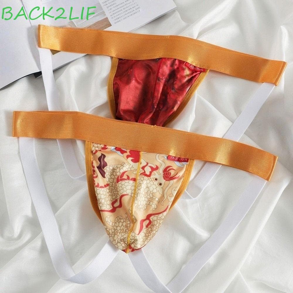 BACK2LIF Tangas Masculinas De Seda Gelada , Calcinha Masculina Oca De Cintura Baixa Com Costas Em T , Cuecas Virilha Abe