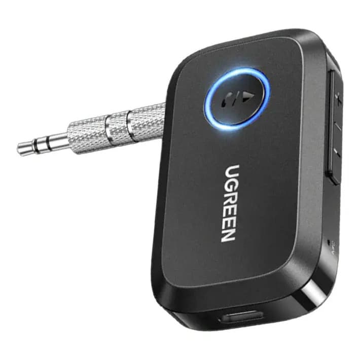 Adaptador Receptor Carro Ugreen Bluetooth 5.3 Áudio Preto