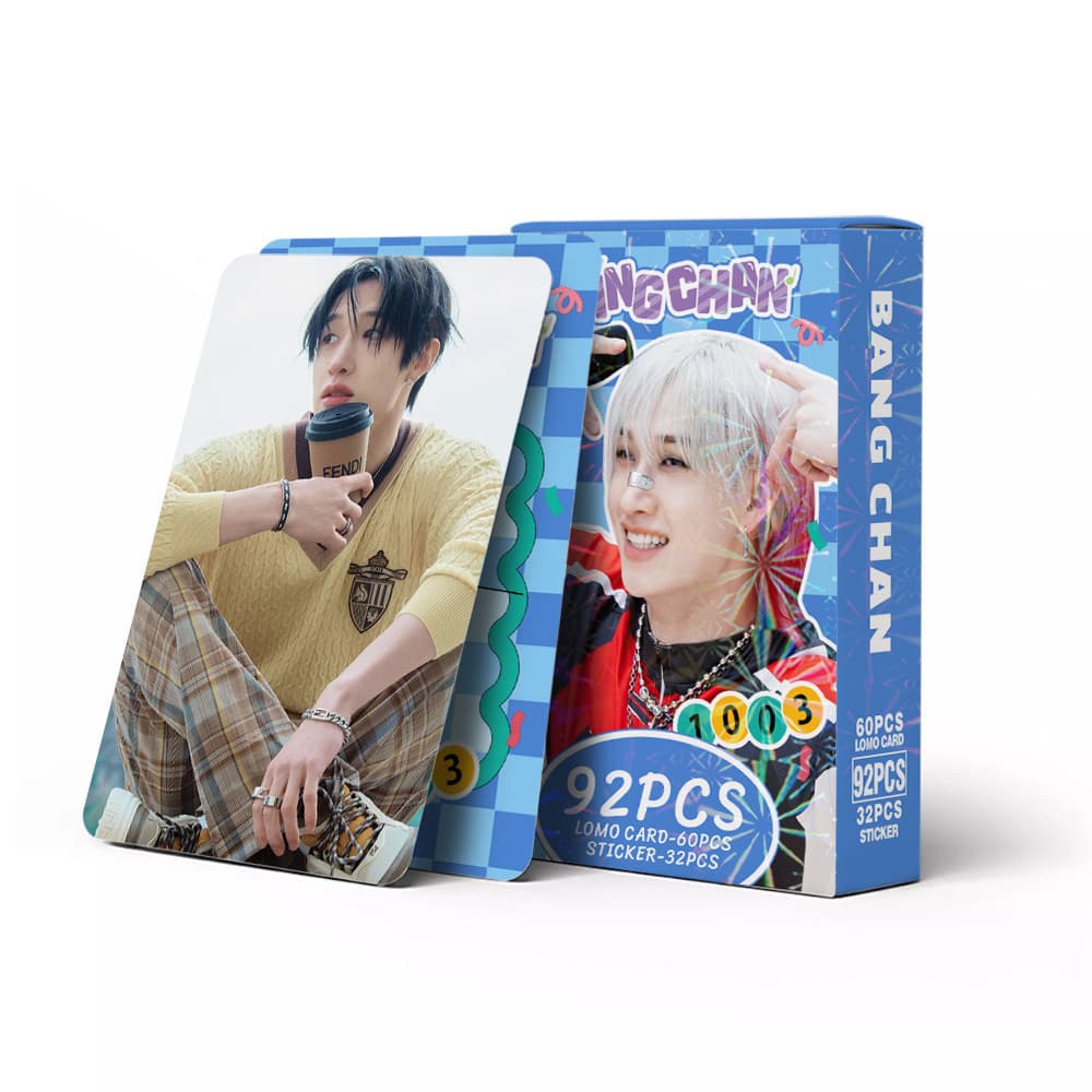 92 Peças/Caixa STRAYKIDS SOLO Bang Chan Cartões Fotográficos KPOP LOMO Carrinho