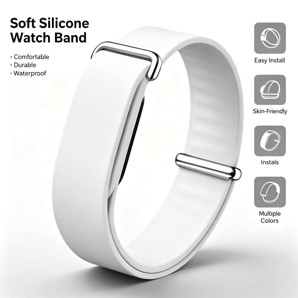 Pulseira De Relógio De Silicone Macio Para Google Fitbit Air Borracha Substituição Sport Loop Correa