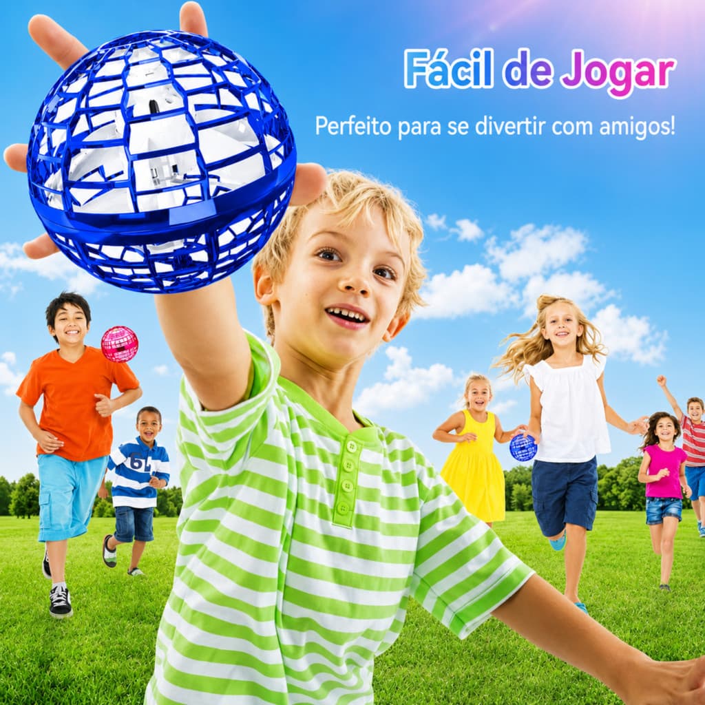 Brinquedo Bola Voadora Inteligente Com Sensor Led Spinner Flying Ball Drone Boomerang