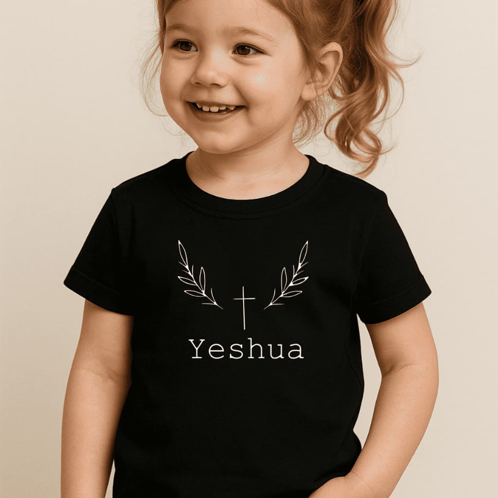 Camiseta Blusa T-shirt Infantil Juvenil Yeshua Religiosa Catolica Jesus Deus Fofa Linda