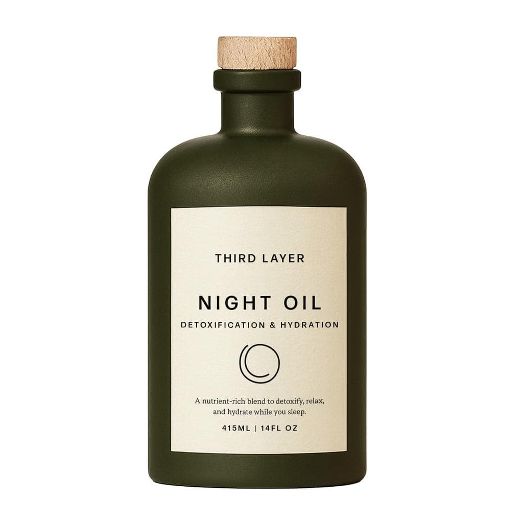 Terceira camada de óleo de cuidado noturno – óleo de rícino extra virgem 100% orgânico, prensado a frio, sem hexano, con