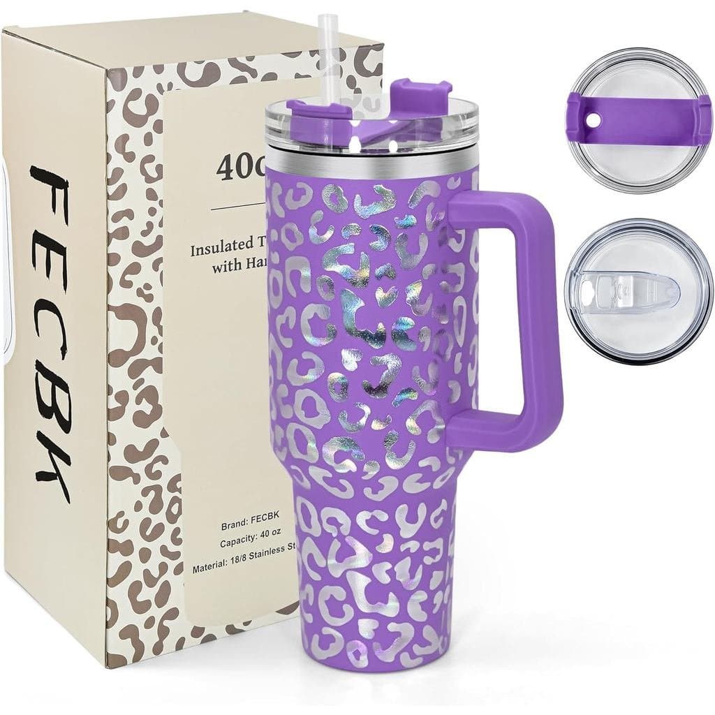 Promoção Quente: Copo Isolado de Alta Qualidade de 40oz com Alça e Canudo, 100% à Prova de Vazamentos, Copo de Viagem, C