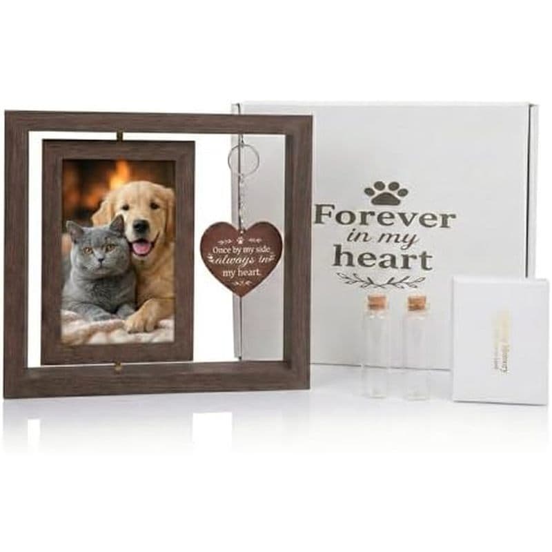 Presentes Memorial Para Cães Perda De , Memoriais Animais De Estimação E Gatos , Porta-Retratos Giratório De Madeira , T