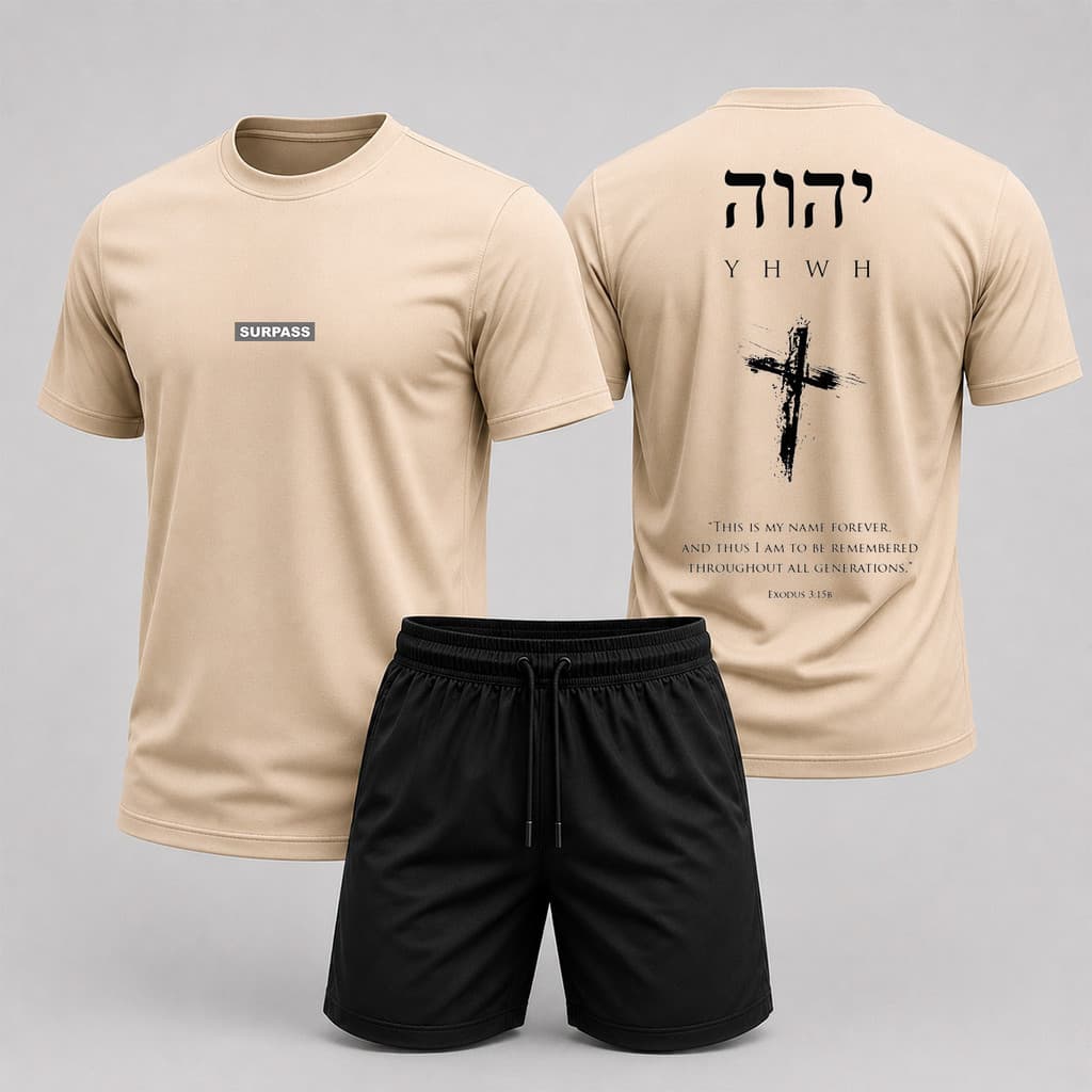 kit camiseta + short bermuda tactel masculino estampado