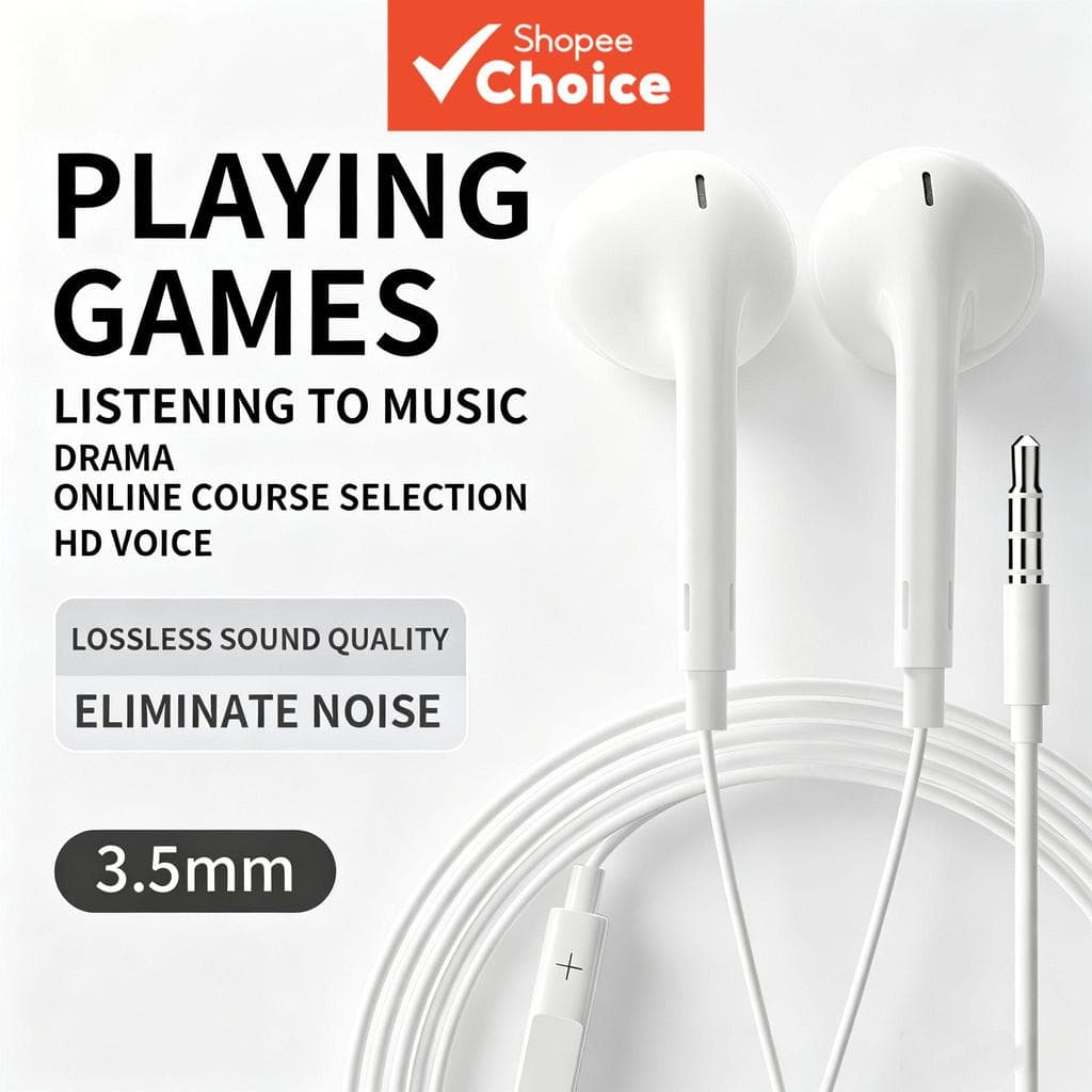 Gen2 Fones de Ouvido Com Fio com Conector Digital, Fones Intra-Auriculares Com Controle de Volume, Som Ajustado, Fones