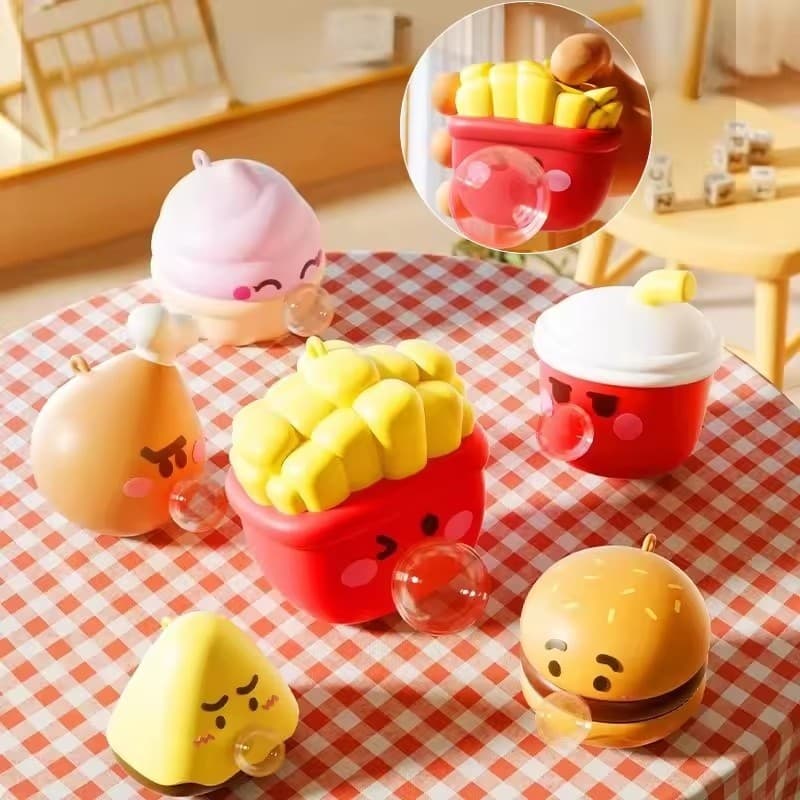 Brinquedos De Descompressão Em Forma De Batatas Fritas Ventilação Sensorial-Brinquedo Divertido De Apertar Spit-bubble A