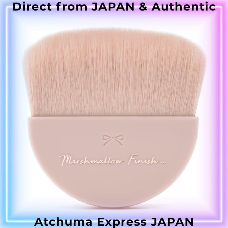 [Direto do Japão] Canmake Marshmallow Finish Powder Brush Redondo para Pele Matte Acabamento Impecável Marrom