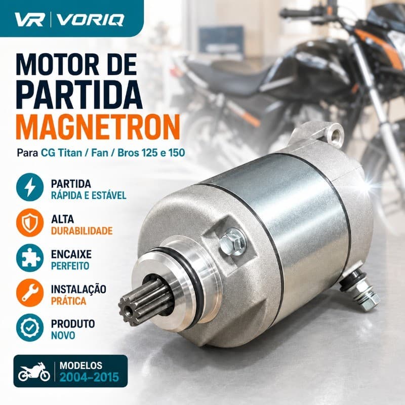 Motor De Partida Arranque Cg Titan Fan 150 Bros 150 2004 a 2015 125 2009 a 2015 Original Magnetron