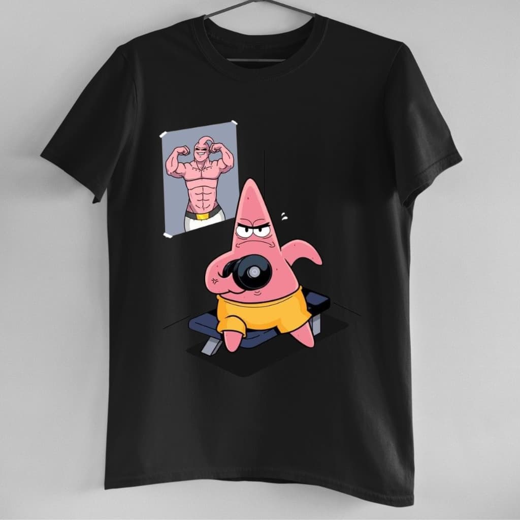 Camiseta camisa Treino Academia Patrick Peso Majin Boo Cross Camisa Premium estampado